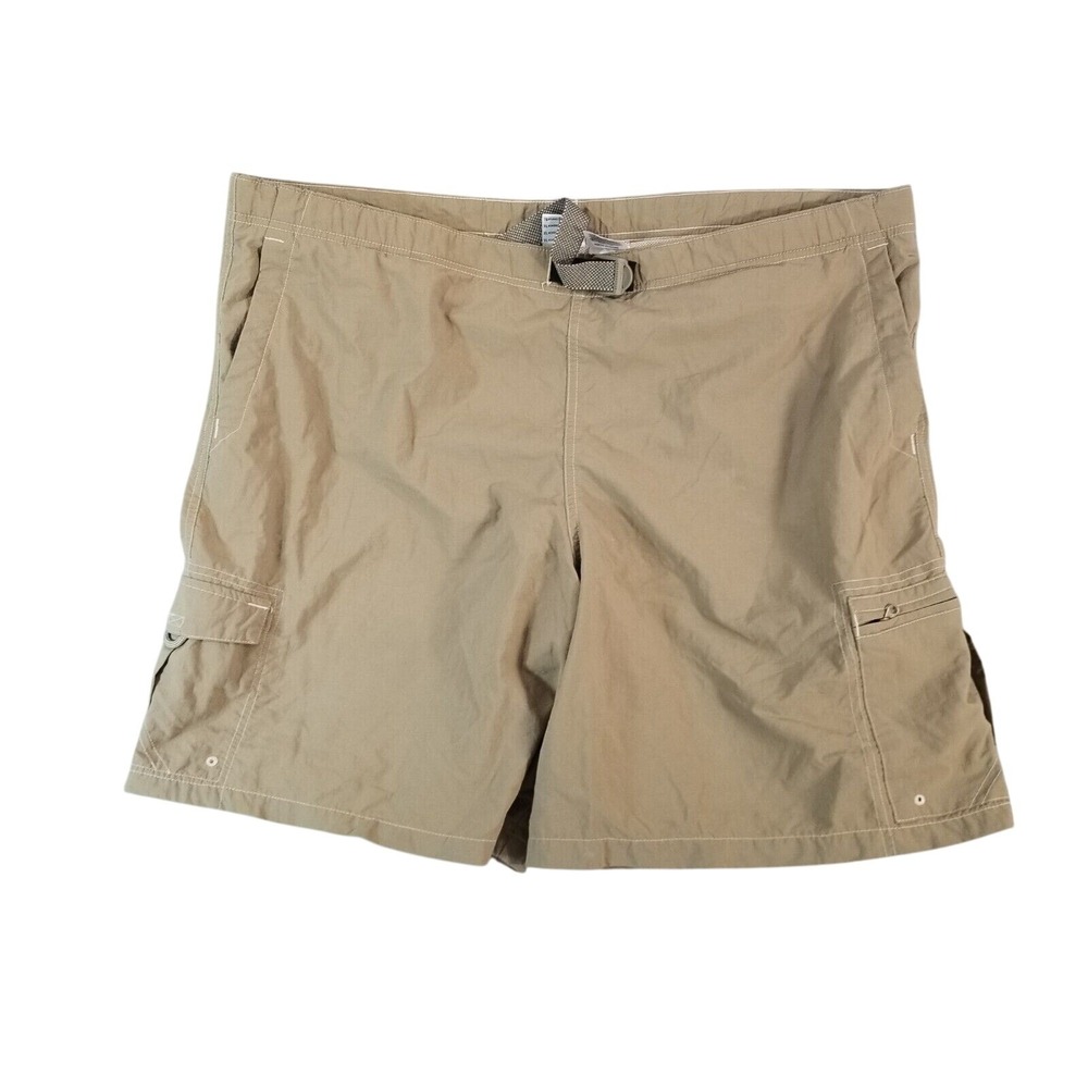 Columbia cargo swim shorts bathing suit men's XL extra large beige Packable
